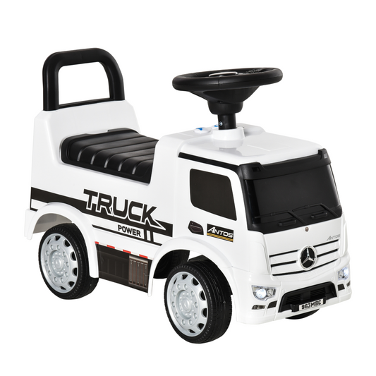 Officially Licensed Mercedes Kids Ride-On Car with Lights, Horn & Storage