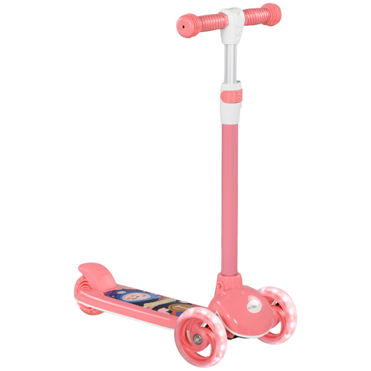 Kids LED Light-Up Scooter – Pink