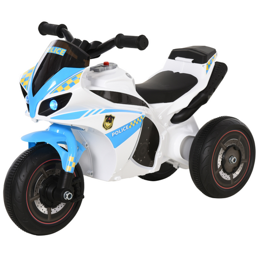 Kids Police Ride-On Bike with Lights & Music – 3-Wheel Balance Bike (Ages 18–36 Months)