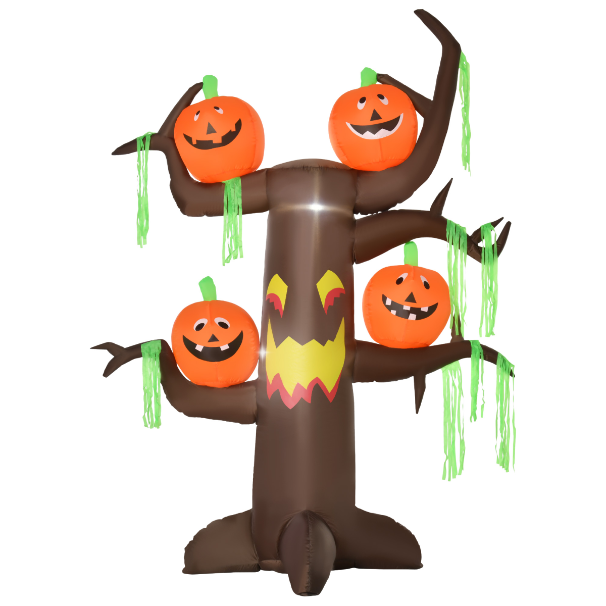 2.4m Inflatable Ghost Tree with Pumpkins & 6 LED Lights – Indoor/Outdoor Halloween Decoration