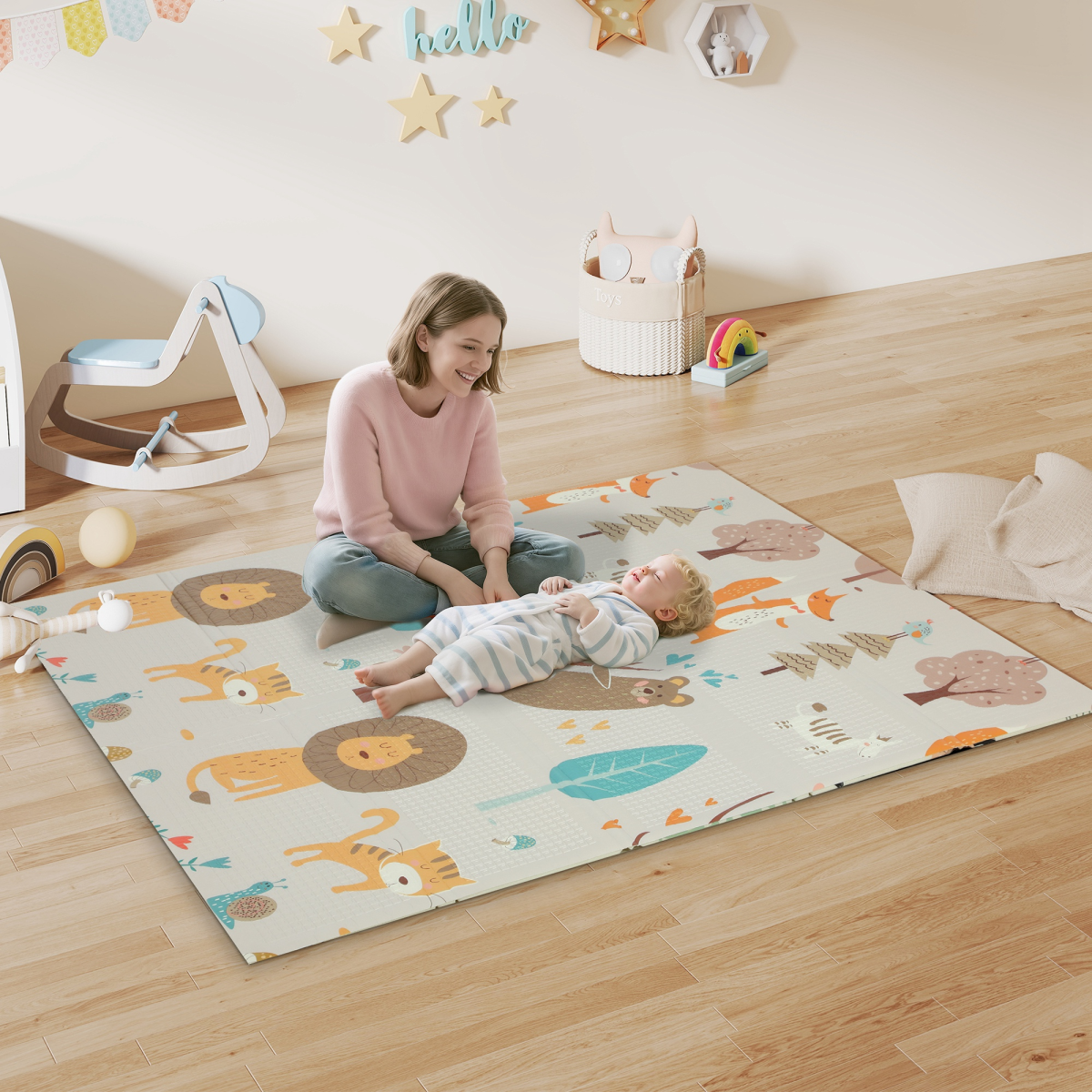 Foldable Baby Play Mat – Soft, Safe & Fun for Crawling and Play