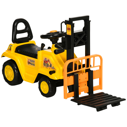 Kids Ride-On Forklift Tractor with Lever, Sounds & Storage – Ages 3–4