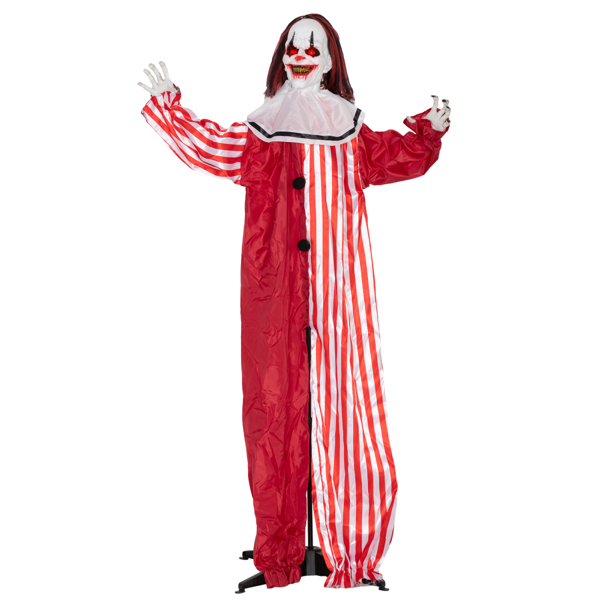 165cm Life-Size Shaking Clown with Sound & Light – Halloween Decoration